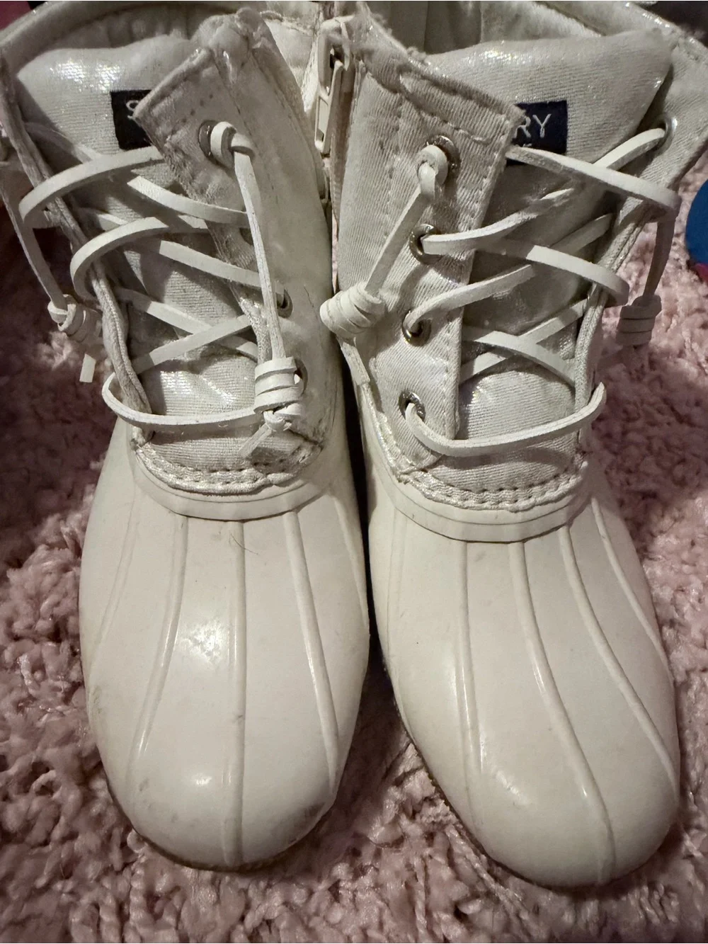 Sperry Kids White Rain & Snow Duck Boots